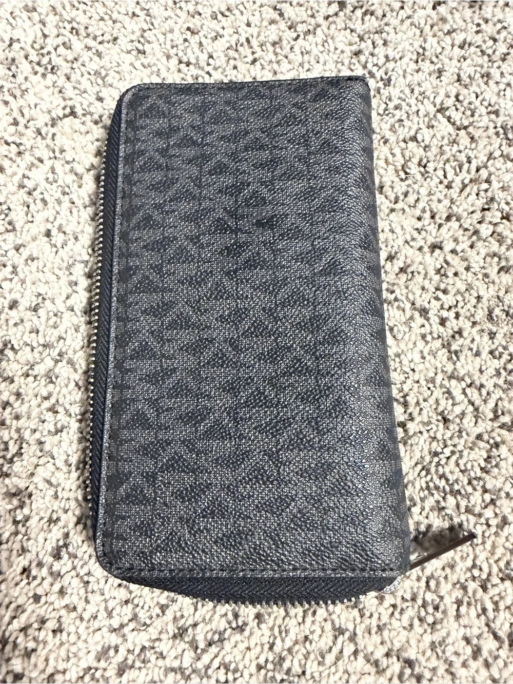 Michael Kors Black Studded Backpack and Zip Wallet Set